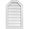 Ekena Millwork Octagonal Top Surface Mount PVC Gable Vent w/ 2"W x 2"P Brickmould Sill Frame, 16"W x 26"H GVPOT16X2603SN - alternate 1
